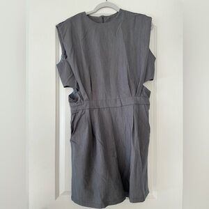 NWOT Gray Romper with Side Cut Outs